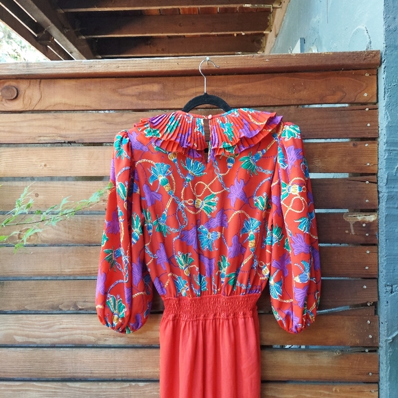 Red Hot Super Flattering Susan Tudor Vintage Jumpsuit Compliment City - Picture 16 of 16